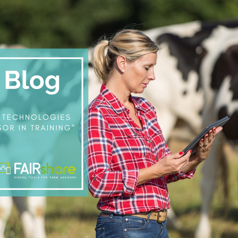 Use of Digital Technologies as a farm advisor in Training