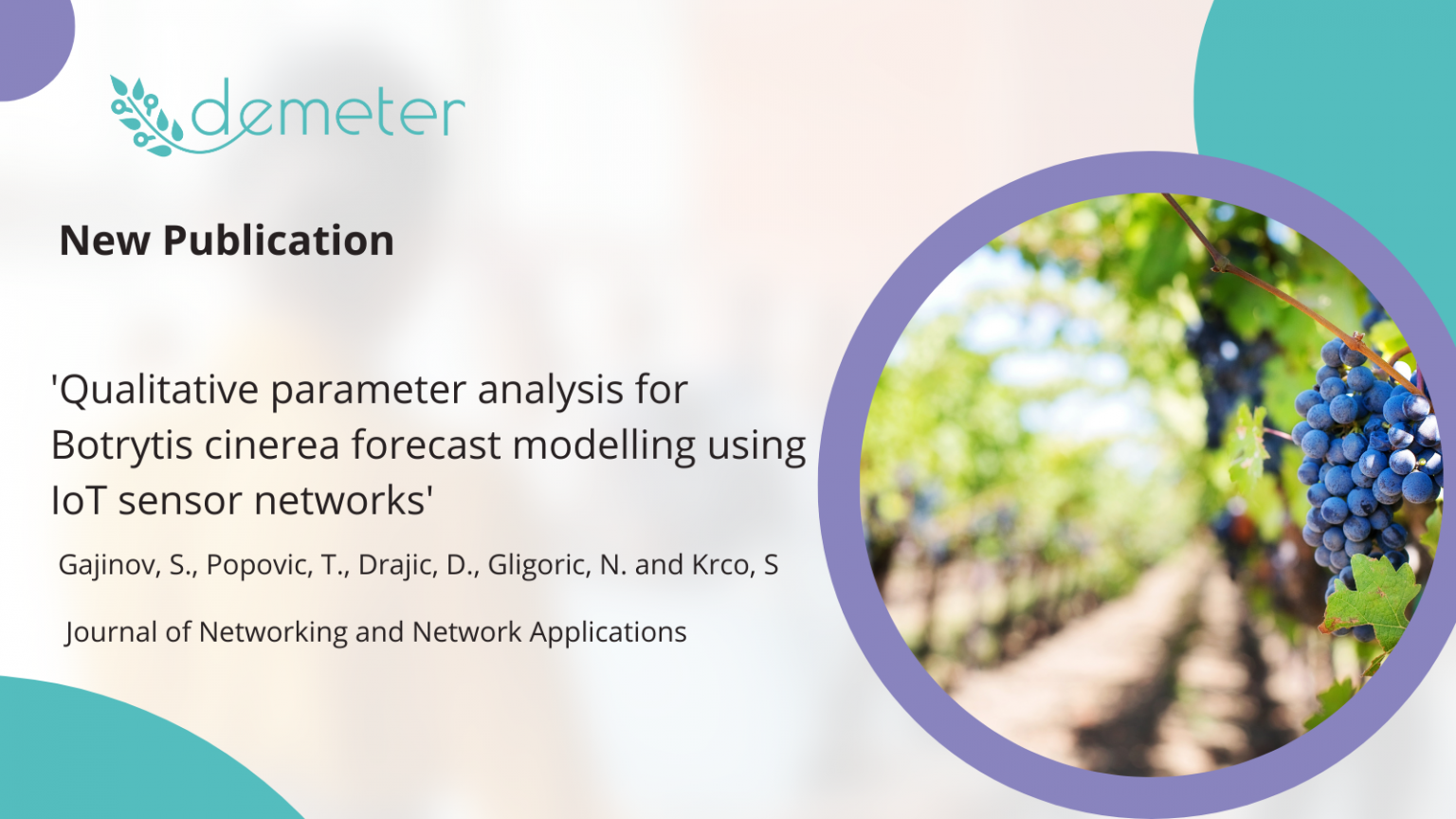 New publication in Journal of Networking and Network Applications Demeter